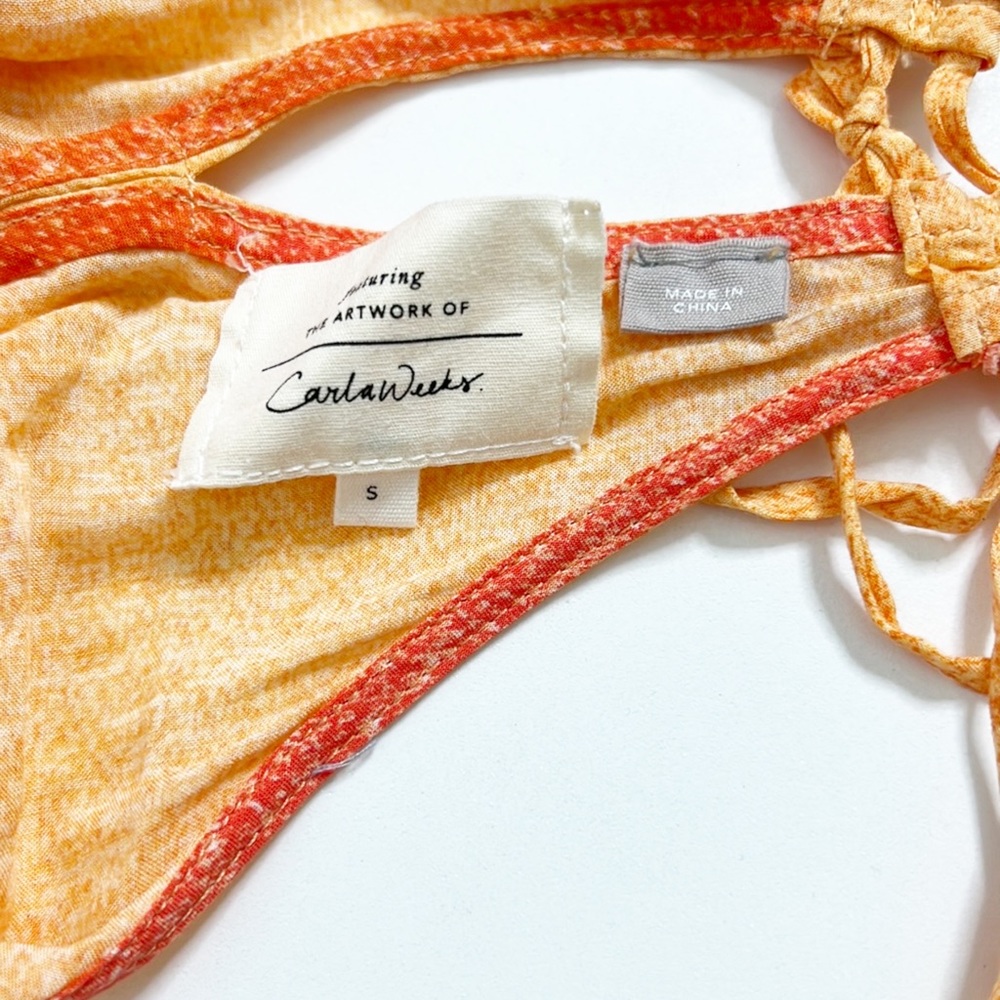 Anthropologie Carla Weeks Bohemian Sunset Rainbow Maxi Dress Size Small - Picture 5 of 12